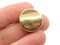 6 19mm Flat Round Coin Vintage Gold Plated Plastic Focal Beads